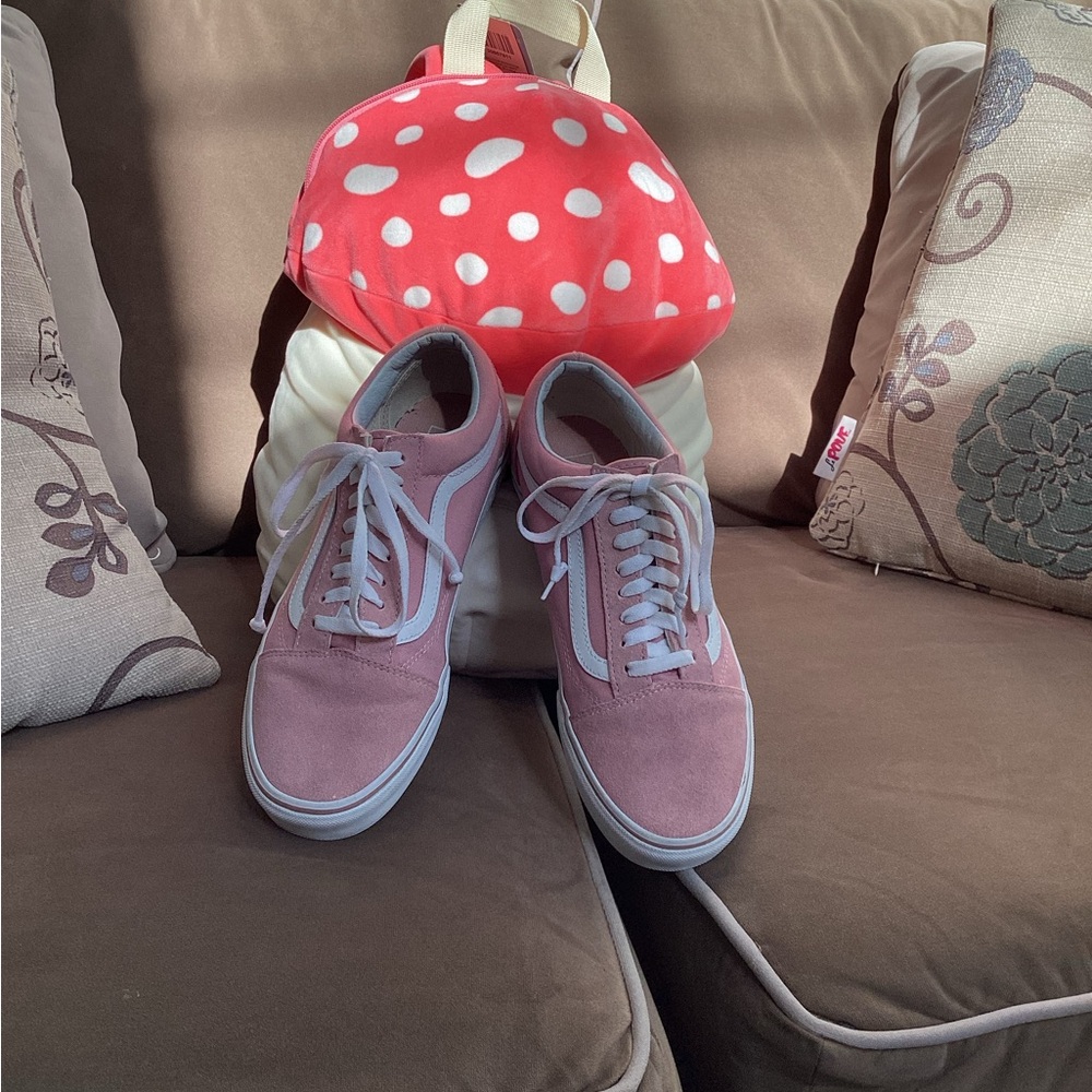 Vans Pink Old Skool Skater Shoes - Picture 5 of 8